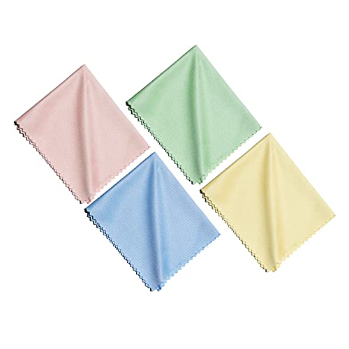 100 Pack Mixed Colors Microfiber Cleaning Cloths - Cleans Lenses, Glasses, Sc...