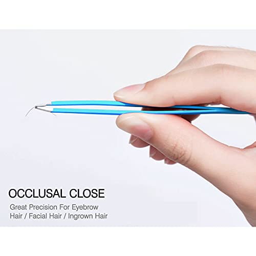 Tweezers for Eyebrows,Blinkeen 2 Pack Tweezer Set,Precision Tweezers for Ingr...