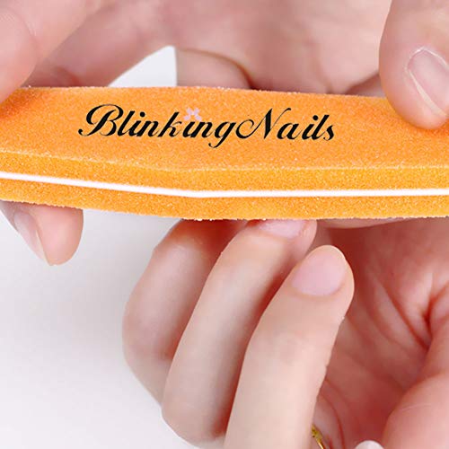 BlinkingNails Nail Buffer Block Double Sides Design 100 180 Grit Sponge Nail ...
