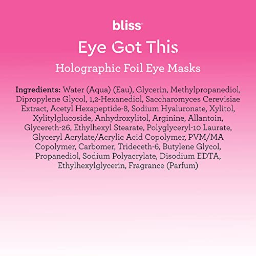 Bliss Eye Got This Holographic Foil Eye Masks for Refreshing and Awakening Ey...