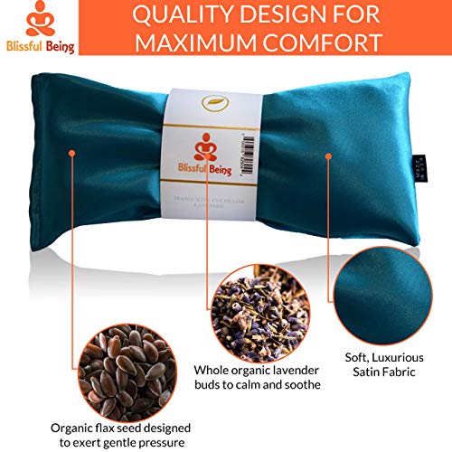 Blissful Being Lavender Eye Pillow | Satin Hot or Cold Weighted Eye Mask for ...