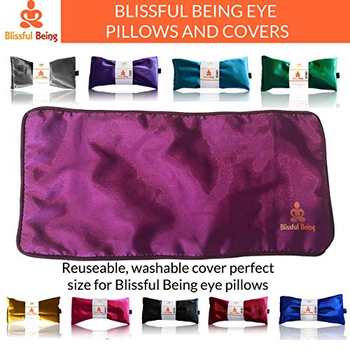Blissful Being Lavender Eye Pillow | Satin Hot or Cold Weighted Eye Mask for ...