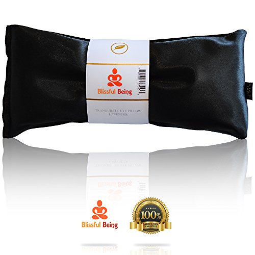 Blissful Being Lavender Eye Pillow with Minky Strap Cover - Hot or Cold Weigh...