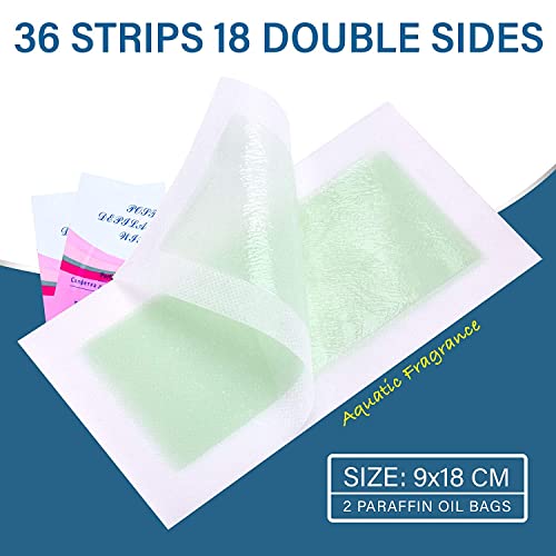 Body Wax Strips 36 Counts Large Size for Face Legs Underarms Brazilian Bikini...