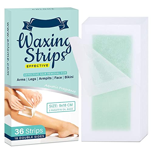 Body Wax Strips 36 Counts Large Size for Face Legs Underarms Brazilian Bikini...