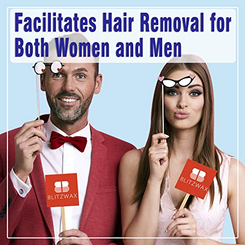 BLITZWAX Waxing Kit Hair Removal Wax Warmer Kit with Sensitive Skin Formula 1...