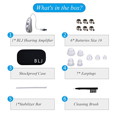 BLJ Hearing Aid for Adults and Seniors, Invisible Digital Hearing Aid to Assi...