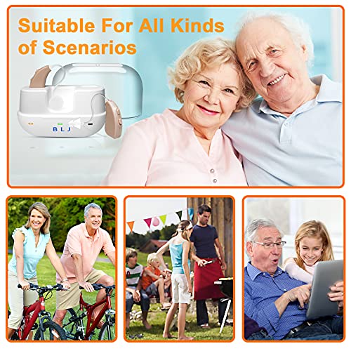 BLJ Hearing Aid Rechargeable for Adults and Seniors with Noise Reduction and ...