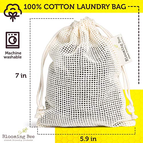 BLOOMING BEE 12 Charcoal Bamboo Reusable Makeup Remover Pads with Laundry Bag...