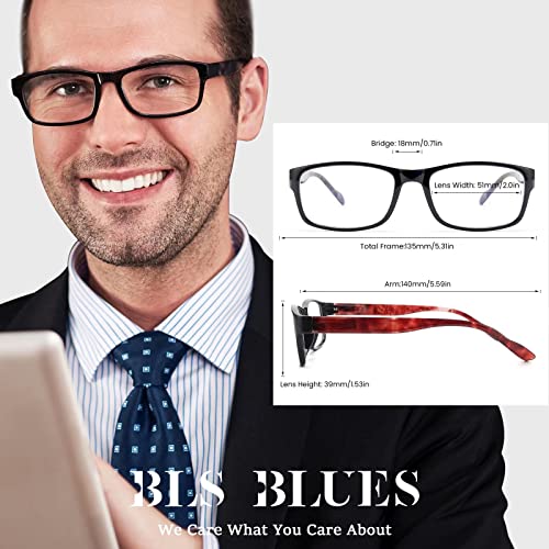 BLS BLUES Reading Glasses for Women/Men Blue Light Blocking, Fashion Readers ...