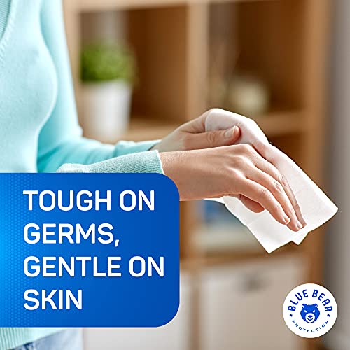 Blue Bear Protection Antibacterial Hand Wipes, Wet Wipes, Hand Cleaning Wipes...