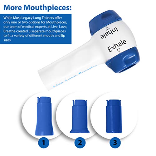 Live, Love, Breathe - USA Made Lung Exerciser Inspiratory, Expiratory Interco...