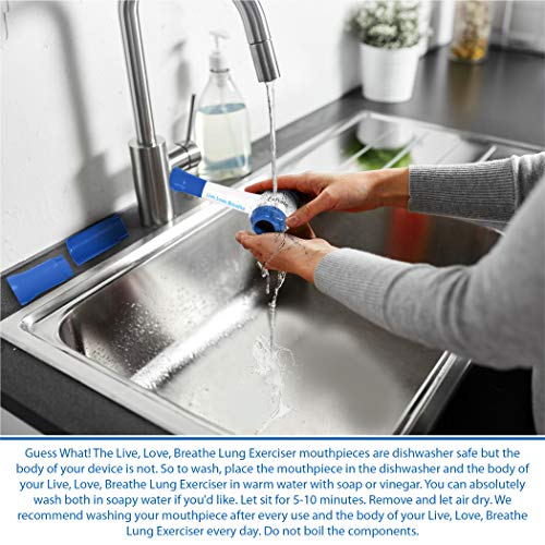 Live, Love, Breathe - USA Made Lung Exerciser Inspiratory, Expiratory Interco...