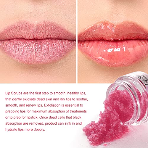 Lip Scrub, Lip Sleeping Mask, Lip Treatment,Peach Overnight Moisturizing Repa...