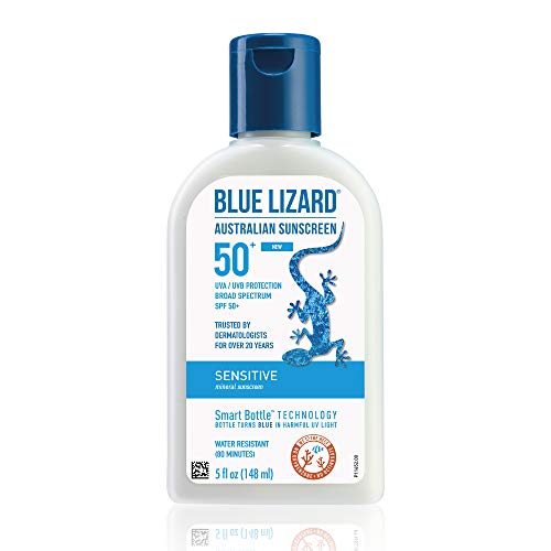 BLUE LIZARD Sensitive Mineral Sunscreen with Zinc Oxide, SPF 50+, Water Resis...