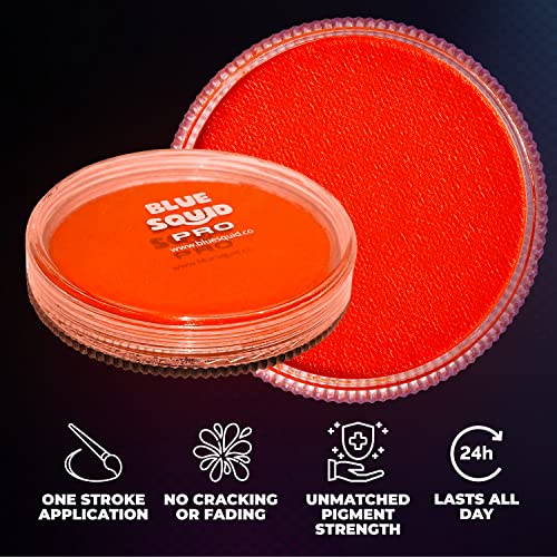Blue Squid PRO Face Paint - Classic Orange (30gm), Superior Quality Professio...