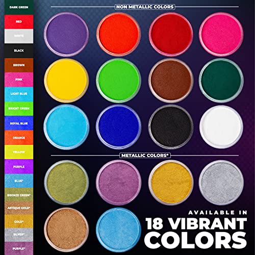 Blue Squid PRO Face Paint - Classic Orange (30gm), Superior Quality Professio...