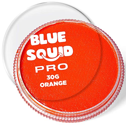 Blue Squid PRO Face Paint - Classic Orange (30gm), Superior Quality Professio...