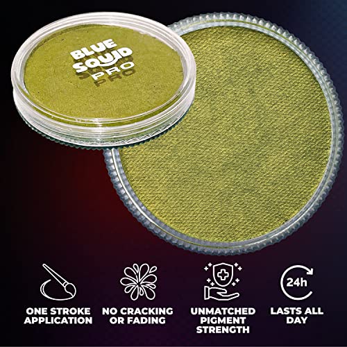 Blue Squid PRO Face Paint - Metallic Bronze Green (30gm), Superior Quality Pr...