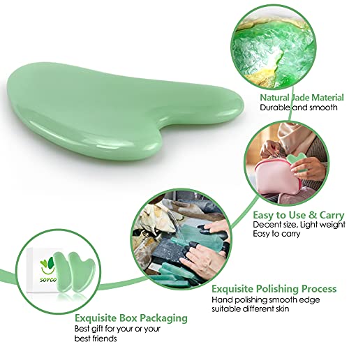 Gua Sha Tool Scraping Massage Tools for Face and Body Anti Aging Trigger Poin...