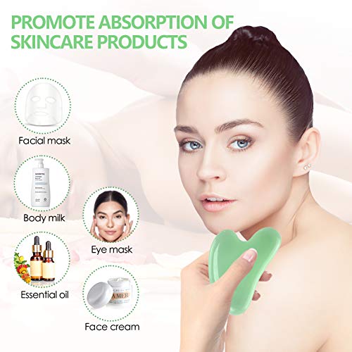 Gua Sha Tool Scraping Massage Tools for Face and Body Anti Aging Trigger Poin...