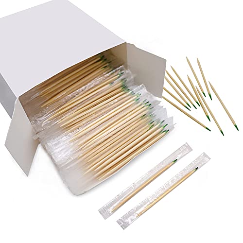 BLUE TOP Wood Bamboo Mint Individually Cello Wrapped Toothpicks 2.5 Inch Pack...