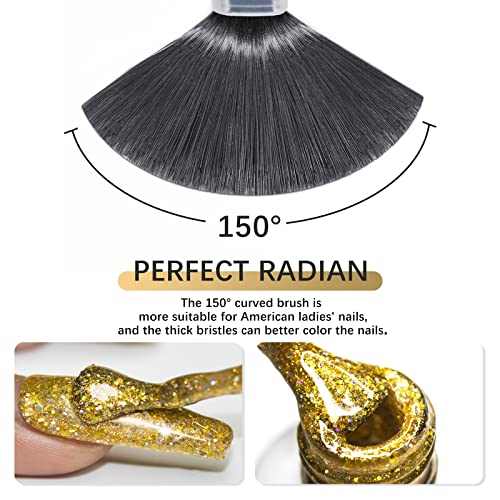 Bluedee Glitter Gel Nail Polish-Gold 15ml Soak off UV Nail Gel Polish High-en...