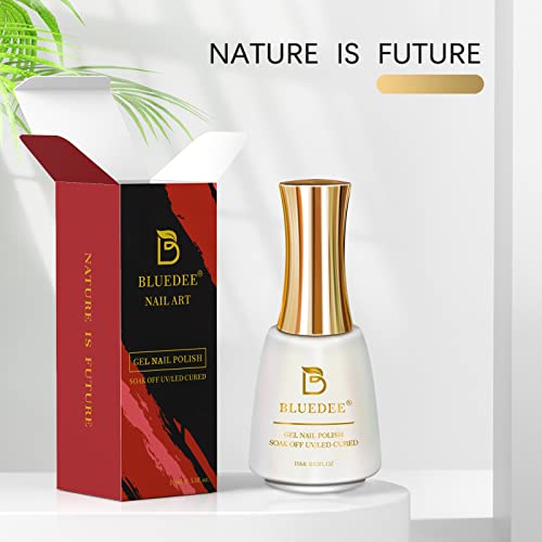 Bluedee Glitter Gel Nail Polish-Gold 15ml Soak off UV Nail Gel Polish High-en...