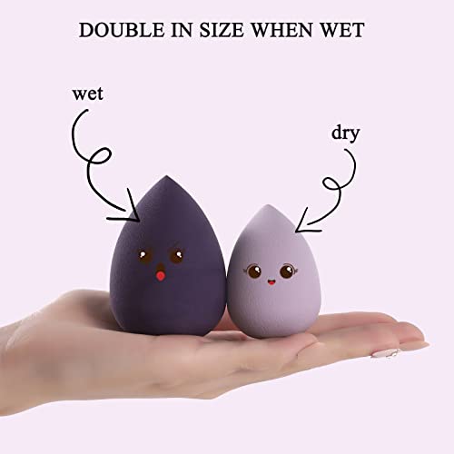 4 Pcs Makeup Sponges Blender Set - Makeup Sponges For Foundation Blender with...