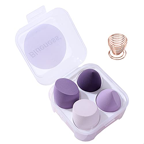 4 Pcs Makeup Sponges Blender Set - Makeup Sponges For Foundation Blender with...