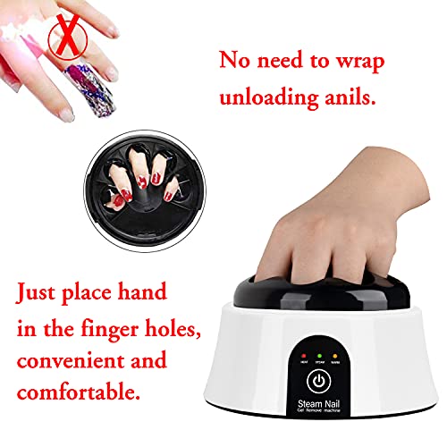 Gel Nail Polish Remover Machine Set, Nail Steamer Acetone Nail Polish Remover...