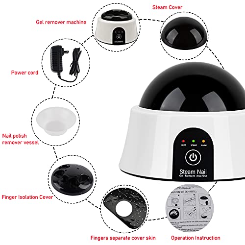 Gel Nail Polish Remover Machine Set, Nail Steamer Acetone Nail Polish Remover...
