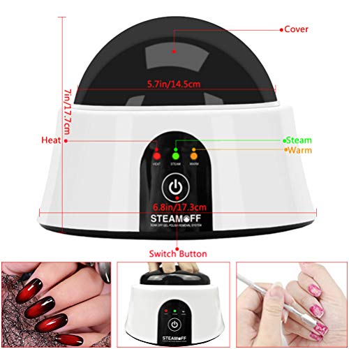 Nail Remover Steam Nail Polish Remover Machine Set, Portable Nail Steamer Ste...