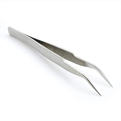 BLUEVAPE Stainless Steel Tweezers, Angled Pointed Perfect Craft Fine Angled R...