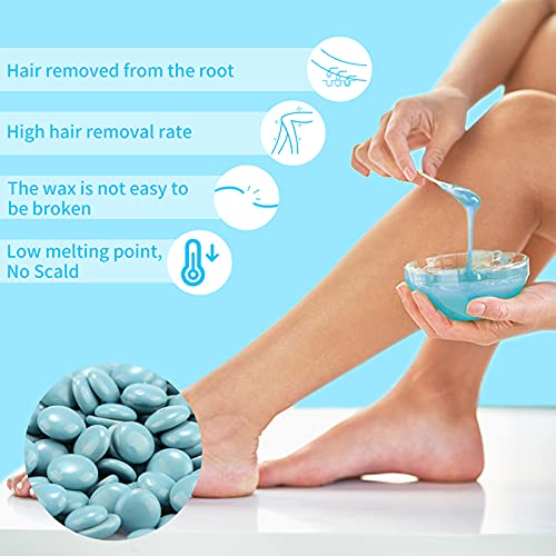 Hair Removal Waxing Kit, Include Non-stick Wax Warmer, 3.5 OZ Hard Wax Beads ...