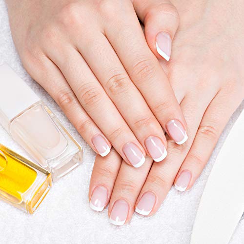 100 Pieces French Short Style False Nails 10 Sizes Finger Sticker Extension T...