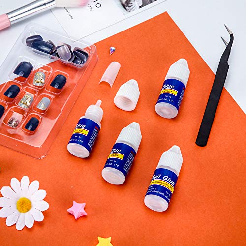 12 Bottles Nail Glue Quick Drying Nail Glue Adhesive Beauty Nail False Nail T...