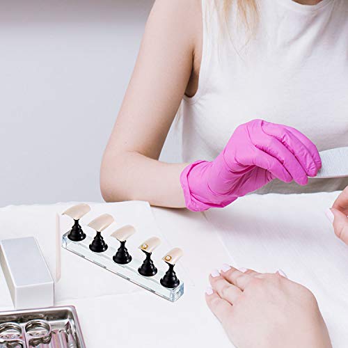 2 Sets Acrylic Nail Display Stand Nail Tip Practice Holder Magnetic Nail Prac...