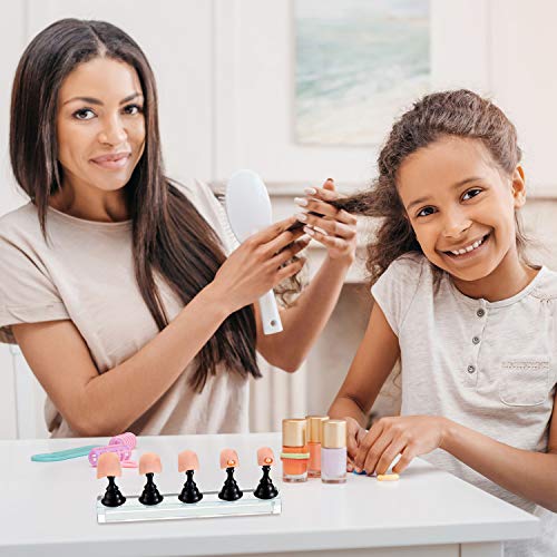 2 Sets Acrylic Nail Display Stand Nail Tip Practice Holder Magnetic Nail Prac...