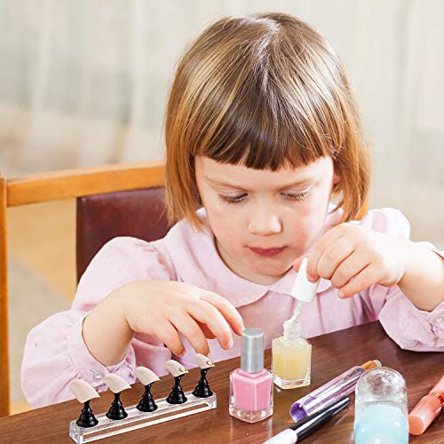 2 Sets Acrylic Nail Display Stand Nail Tip Practice Holder Magnetic Nail Prac...