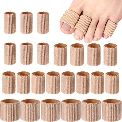 24 Pieces Toe Cushion Tube 0.98 Inches Toe Tubes Sleeves Soft Gel Corn Pad Pr...