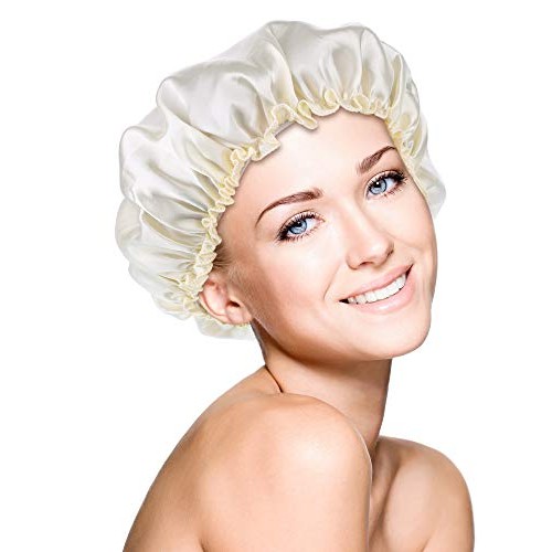 Blulu 3 Pieces Sleep Cap Satin Bonnet Night Head Cover Sleeping Soft Hair Tur...