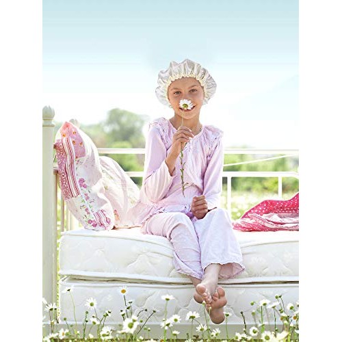 Blulu 3 Pieces Sleep Cap Satin Bonnet Night Head Cover Sleeping Soft Hair Tur...