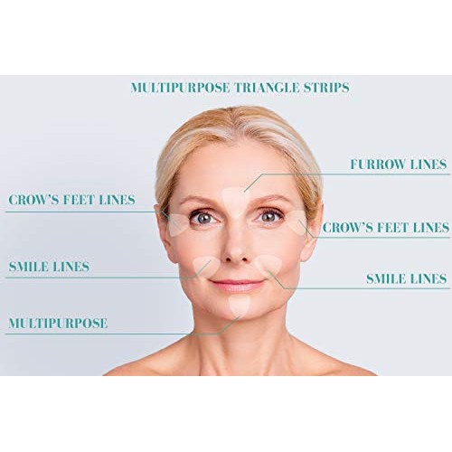 Facial Wrinkle Patches - Fine Line Remover Skincare Strips to Smooth Eye, Mou...