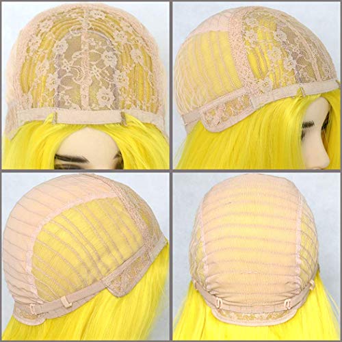 BLUPLE Long Straight None-Lace Wigs #1001 Platinum White Synthetic Hair Wigs ...