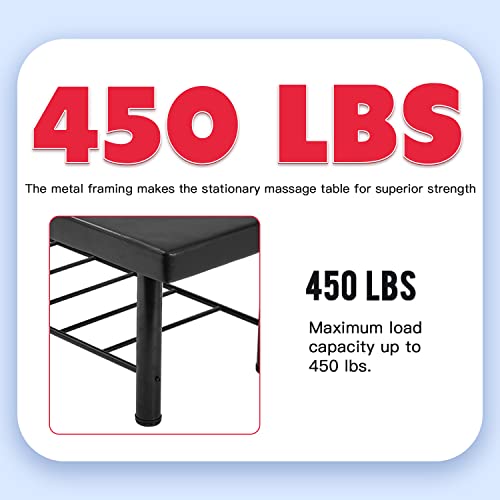 Massage Table Heavy Duty Massage Bed Salon Table with Memory Foam for Physica...