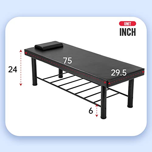 Massage Table Heavy Duty Massage Bed Salon Table with Memory Foam for Physica...