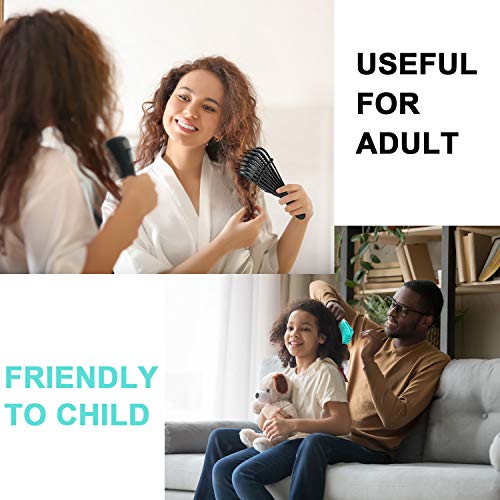 2 Pieces Detangling Brush for Afro America/ African Hair Textured 3a to 4c Ki...