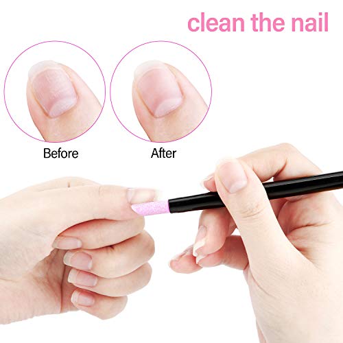 20 Pieces Pumice Stone Nail File Cuticle Stone Pusher Nail Sanding Sticks Nai...