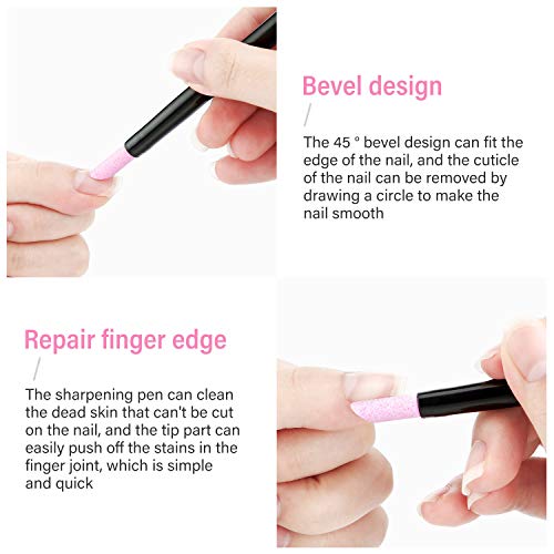 20 Pieces Pumice Stone Nail File Cuticle Stone Pusher Nail Sanding Sticks Nai...